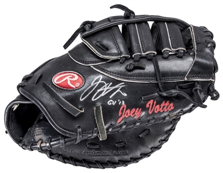 2012 Joey Votto Game Used and Signed/Inscribed Rawlings Pro TMKB 1st Baseman Glove (PSA/DNA) 